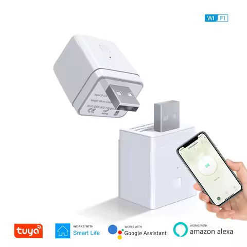 Tuya Smart Micro USB Adaptor Switch 5V, WiFi Mini USB Power Adaptor Compatible with Alexa Hey Google