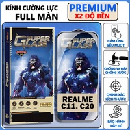 Realme C11 2020 /C11 2021 /C20 Tempered Glass full screen transparent. Screen protector