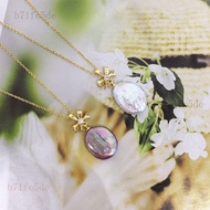 Xinchengtang Zhenyun Natural Freshwater Pearl Necklace Light Luxury High-End Feeling 18K Gold Bow Ba