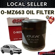 OSK PROTON SAGA G 1.5 2026 OIL FILTER NEW GEN MC3 PW914299 CLEANER MINYAK HITAM ENGINE O-MZ663