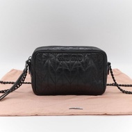 【CP 精選🌟小編推薦】Miu Miu 繆繆 黑色 抓皺 牛皮 肩背包 手拿包