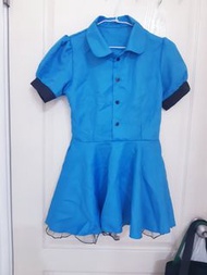 藍色洋裝 短洋 蕾絲 連身裙 可換物 蛋糕裙