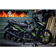 Tem rời lửa xanh lá đen Exciter nhỏ LC 135 HOT 2025