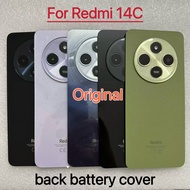 For Redmi 14C Rear Battery Door Replacement Back Housing Cover with camera frame lens