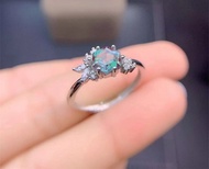 六邊形亞歷山大變石戒指，亞歷山大變石銀戒指，精緻的亞歷山大變石戒指