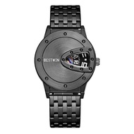 BESTWIN Luxury Brand Trend Cool Mens Wrist Watch Stainless Steel Technology Fashion Quartz Watch For