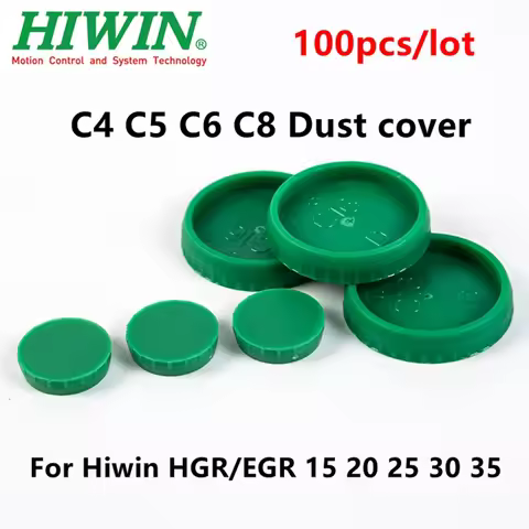 100pcs HIWIN Linear Motion Rail Guide Dust Cover C4 C5 C6 C8 Plastic Green Caps Protector HGR15 HGR2