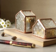 窗花小屋音樂盒/八音盒/海棠花玻璃-發條機芯