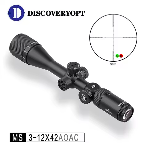Discovery MS 3-12x42AOAC Spring Riflescope Hunting Shockproof Tactical Scope Illuminated Glass Etche