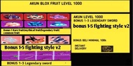 AKUN BLOX FRUIT LEVEL 1000 BANYAK BONUS 95% DAPAT BONUS FRUIT