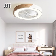 JJT  [จัดส่งฟรี]โคมไฟเพดาน LED โคมไฟพัดลมติดเพดาน พร้อมรีโมท สไตล์นอร์ดิก