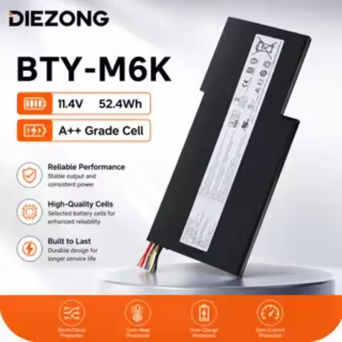 In Stock BTY-M6K Laptop Battery for MSI MS-17B4 MS-16K3 GF63 Thin 8RD 8RC GF75 Thin 3RD 8RC 9SC GF65