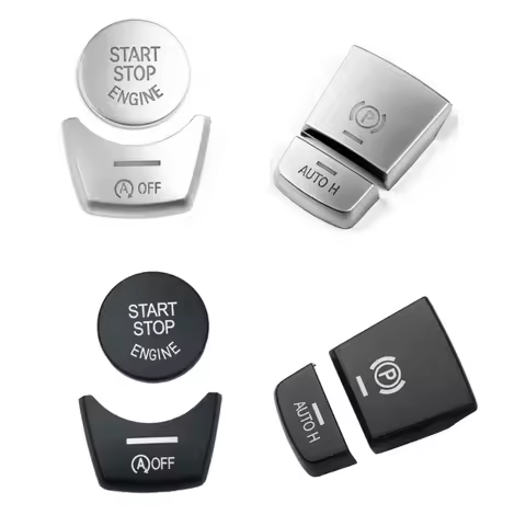 Car Engine Start Stop & Electronic Hand Brake P Button Decoration Cover For BMW F10 F07 F01 X3 F25 X