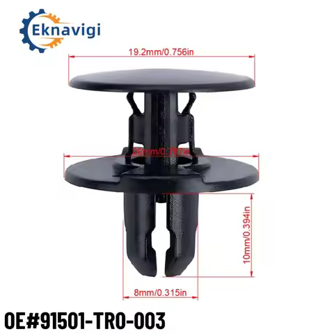 50pcs OE 91501-TR0-003 Front Fender Liner Retainer Clip for Honda Acura Accord Civic Clarity Crossto