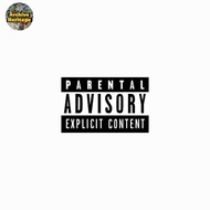Paretal advory explicit content logo music warning sticker