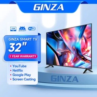 GINZA Smart TV 32 Inches HD LED TV Android TV Flat Screen Smart TV