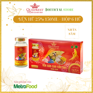 Nước Yến Sào Cao Cấp 25% QUEENNEST NHÂN SÂM - 150ml (Hộp 6 Hũ x 150ml)
