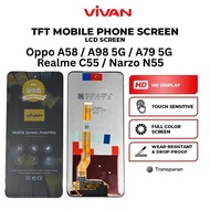 VIVAN LCD Touchscreen Oppo A58 / A98 5G / A79 5G / C55 Original Narzo N55/