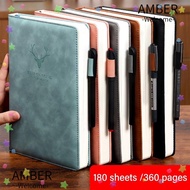 AMBER Notepad, Ultra-Thick Thickened PU Leather A5 Notebook, High Quality With Pen Insert Agenda Boo
