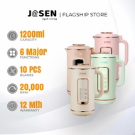 JOSEN 1200ml 10 Blade Heads Soy Milk Blender Household Automatic Multi-Functional Cooking-Free Wall-