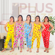 PLUS SIZE BOUTIQUE SET OF TOPS AND PAJAMA CAMI FOR PLUS SIZE WOMEN - SET OF SLEEPWEAR PAJAMAS - PRINTED DESIGN