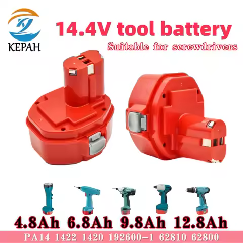 14.4V Ni-MH Replacement Battery | 4.8-12.8Ah Multiple Capacities, for PA14/1422/1433/1420/192600-1/6