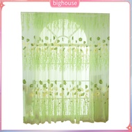 Fine Workmanship Window Treatment Wear Resistant Polyester Flower Pattern Rod Pocket Sheer Curtain Panel for Home