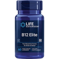 Life Extension B12 Elite 60 Lozenges, for Energy Metabolism, Brain and Nerve Health