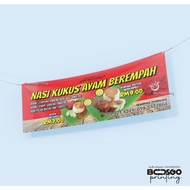 BOSGO PRINTING/ Banner nasi kukus ayam berempah /kanopi belakang/ 3x8kaki