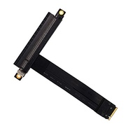 HLT M.2 NGFF NVMe Key M to PCIe 3.0 X16 Extension Cable (180° PCI-E Slot)