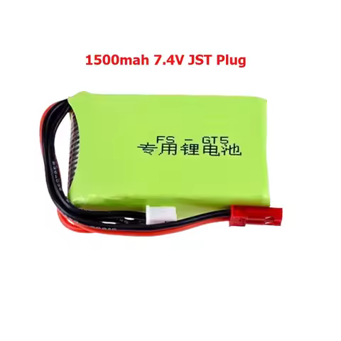 7.4v 2s 1500mah Lipo Battery for Flysky FS-GT5 MC6C/MCE7 2.4G 6CH Transmitter Battery Set for RC Car