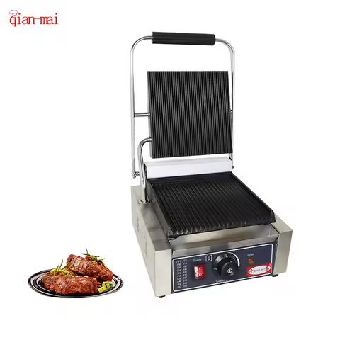 Commercial Electric Stainless Steel Non-stick Industrial Panini Grill Griddle Machine