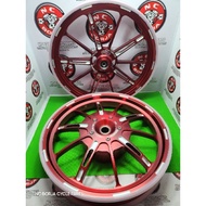 OKIMURA MAGS CNC RED F 185X14 / R 215X14 FOR LICK 125 I V1 V2