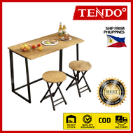 TENDO Bar Table and Chairs Practical 1 Table and 2 Chairs Portable Dining Table and Chair Set