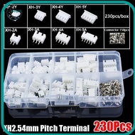 APPEAR 230Pcs Pin Connector, XH2.54 2p 3p 4p 5pin 2.54mm Pitch Terminal, Male And Female Housing Kit