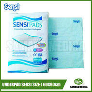 UNDERPAD Under Pad ompol SENSI PAD SIZE L 60X90 cm isi 10 Pcs PREMIUM