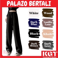 KGT Bamboo Slack Seluar Palazo Bertali Plus Size 230 GSM 3XL-7XL Perempuan Ladies Formal Slack Pants