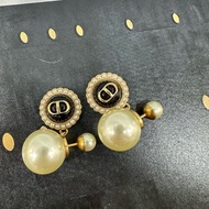 Christian Dior cd E3070 金白色珍珠耳環