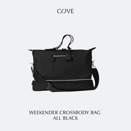 COVE Weekender Bag กระเป๋าเดินทางสะพายข้าง ผ้าแคนวาสแต่งหนังแท้ กันน้ำ มีช่องแยกรองเท้า