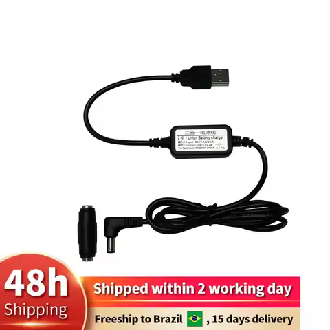 2 in 1 Li-ion Lipo Battery Power Supply Charging Cable Charger DC 7.4V 2A for Fatshark FPV Goggles R