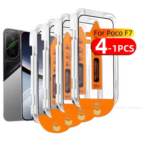 4/3/2/1pcs For Poco F7 Glass Xiaomi Poco F7 Tempered Glass Protective 9H HD Full Cover Glue Dust Fre
