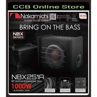 Nakamichi NBX251A 10″ Active Subwoofer Box - Peak Power 1000W