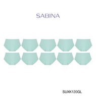 (แพ็ค 10 ชิ้น) Sabina กางเกงชั้นใน Seamless Fit รุ่น Soft Collection รหัส SUXK120 สีเขียวอ่อน
