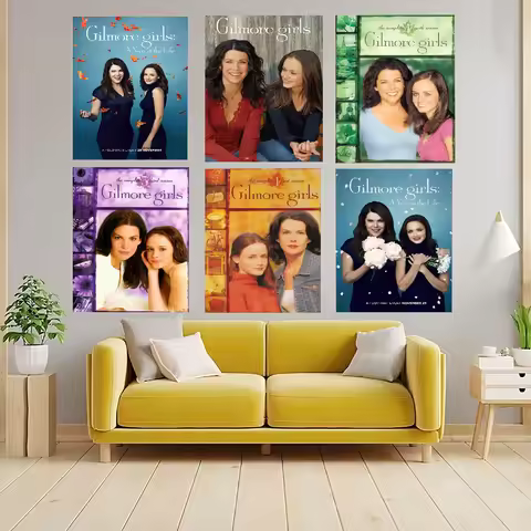 Gilmore Girls Tv Play Vintage Posters Sticky Whitepaper Sticker DIY Room Bar Cafe Room Wall Decor