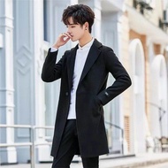 Jaket Long Coat Pria Panjang Tebal Jas Blazer Pria Long Coat