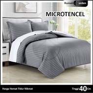 (RG) Height 40cm Hotel Bed Sheet Made of Thick, Soft, and Anti-Slide Microtensel Material Cadar Quee