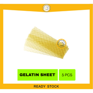 GELATINE SHEET / GELATIN KEPING 5PCS 10PCS - HOME BAKER MALAYSIA