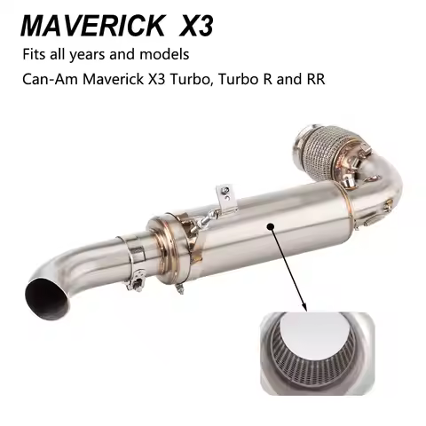 Motorcycle ATV UTV exhaust mid pipe with muffler for Can Am Maverick X3 Turbo R & RR Max X3 Turbo Ma
