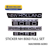 Sticker New Holland 8060 set Shining (Black/ White) -Mesin Padi New Holland