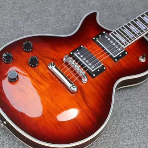 Electric Guitar, Rooted, Left Handed Guitar,Lefty Guitar, 24 grade tiger Carved maple top guitar G G